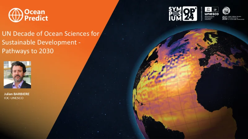 UN Decade of Ocean Sciences for Sustainable Development - Pathways to 2030