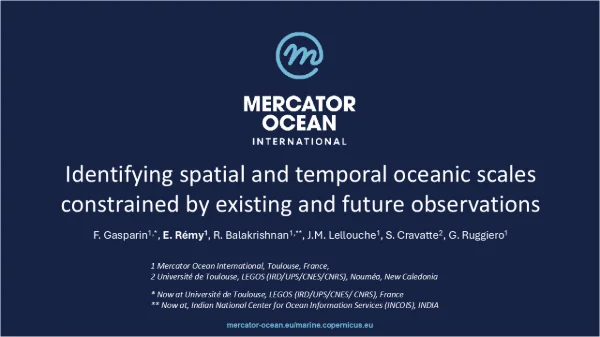 Identifying spatial and temporal oceanic scales constrained by existing and future observations