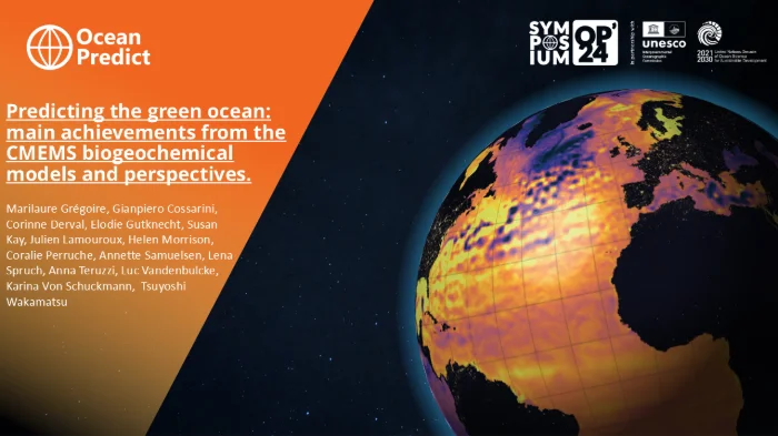 Predicting the green ocean: main achievements from the CMEMS biogeochemical models and perspectives.