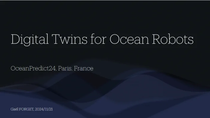 Digital Twins for Ocean Robots