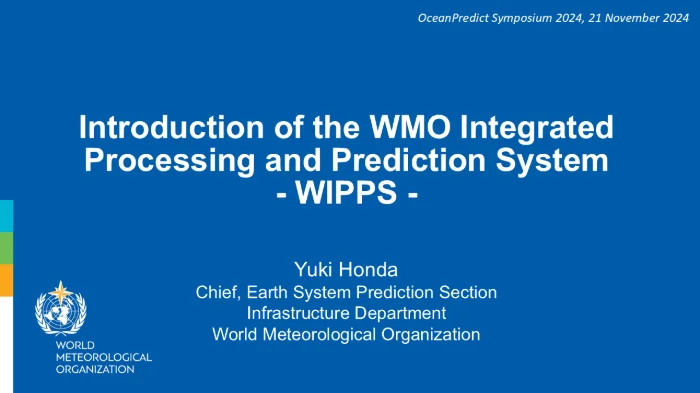 Introduction of the WMO Integrated Processing and Prediction System