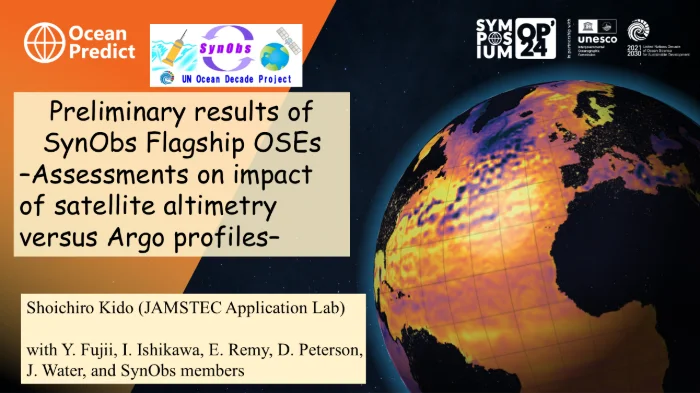 Preliminary results of SynObs Flagship OSEs–Assessments on impact of satellite altimetry versus Argo profiles–