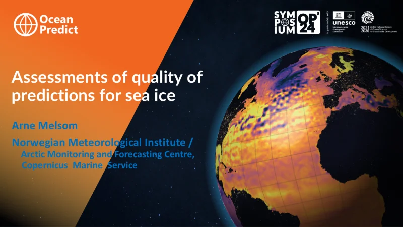 Assessments of quality of predictions for sea ice