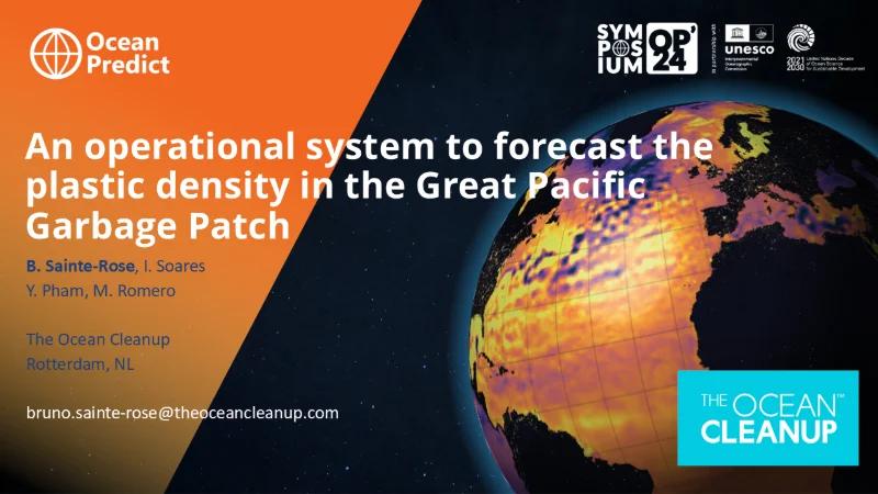 An operational system to forecast the plastic density in the Great Pacific Garbage Patch
