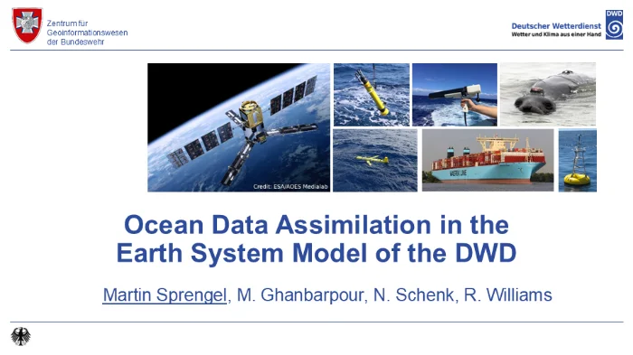 Ocean Data Assimilation in the Earth System Model of the DWD