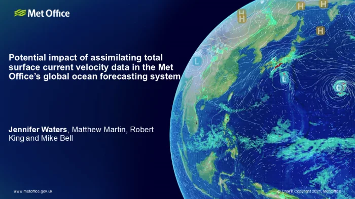 Investigating the potential impact of assimilating total surface current velocity data in the Met Office’s global ocean forecasting system