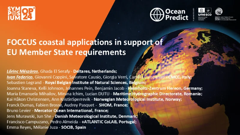 FOCCUS coastal applications in support of EU Member State requirements