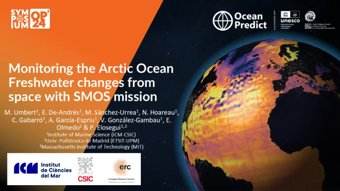 Monitoring the Arctic Ocean Freshwater changes from space with the SMOS mission