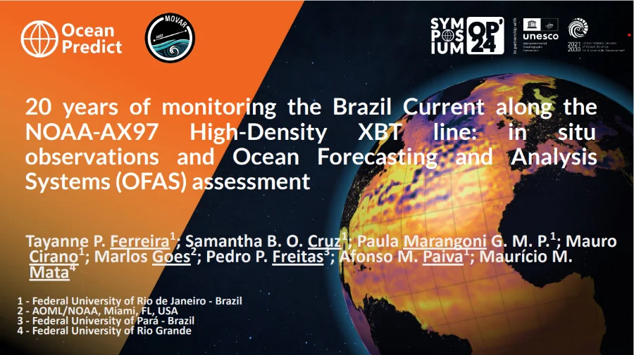 20 years of monitoring the Brazil Current along the NOAA-AX97 High-Density XBT line: in situ observations and Ocean Forecasting and Analysis Systems assessment