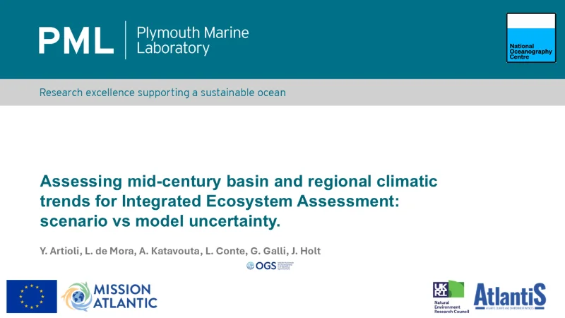 Assessing mid-century basin and regional climatic trends for Integrated Ecosystem Assessment: scenario vs model uncertainty