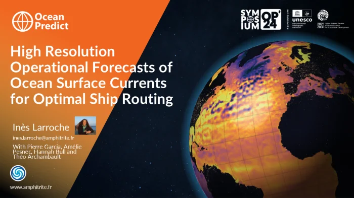 High-resolution operational forecasts of ocean surface currents for optimal ship routing