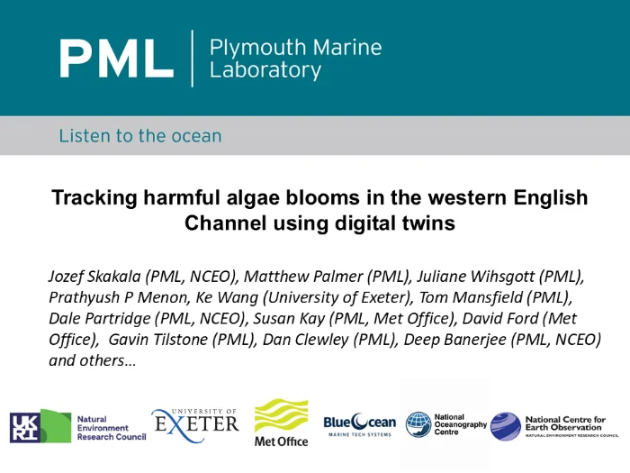 Tracking harmful algae blooms in the western English Channel using digital twins